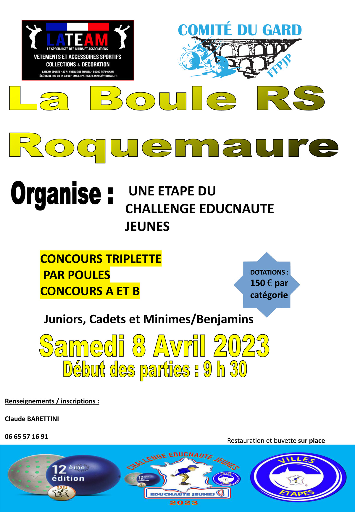 Etapes Challenge EDUCNAUTE Roquemaure & VersPontduGard 08/04/2023